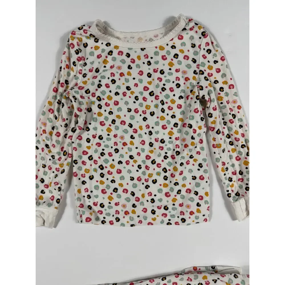 Little Me Bamboo Long Sleeve Leopard Print Pajamas size 4